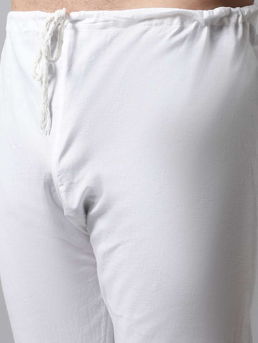 men mandarin neck embroidered kurta pyjama set - 21711771 - Standard Image - 4