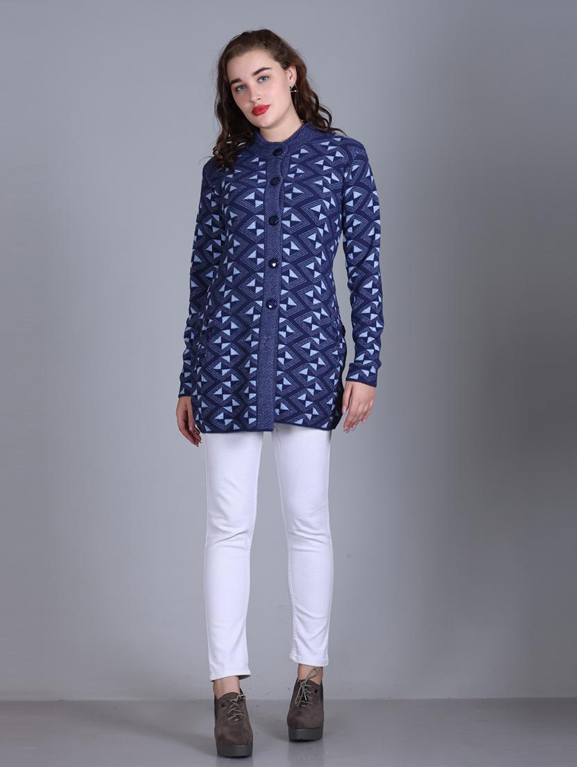 women self design long line coatigan - 21711810 - Standard Image - 4