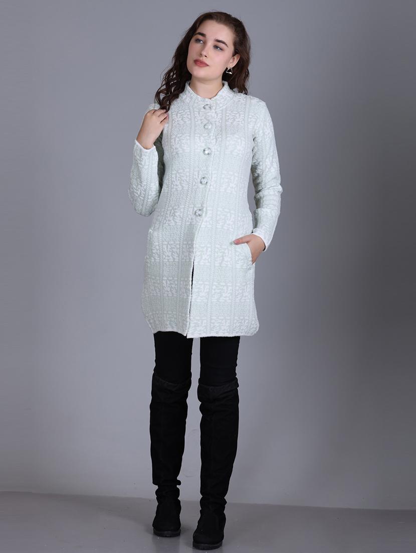 women self design long line coatigan - 21711813 - Standard Image - 4
