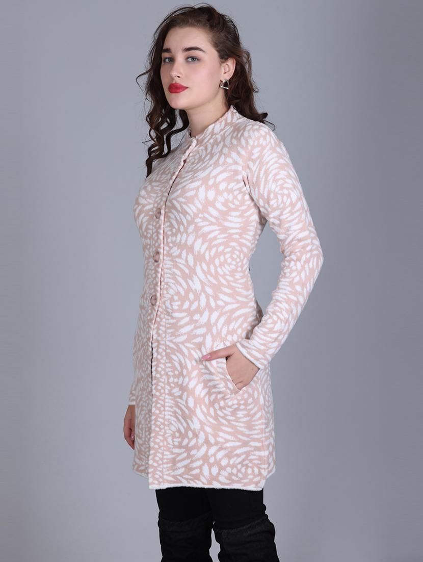 women self design long line coatigan - 21711815 -  Standard Image - 1