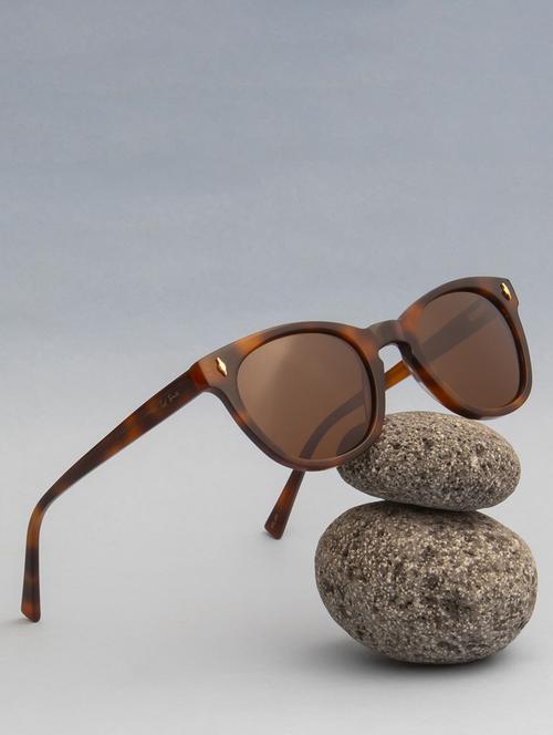 ted-smith unisex brown premium italian acetate sunglasses with  polarized lenses for men & women - 21711816 -  Standard Image - 0