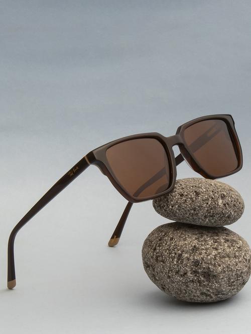 ted-smith unisex brown premium italian acetate sunglasses with polarized lenses for men & women - 21711822 - Standard Image - 0