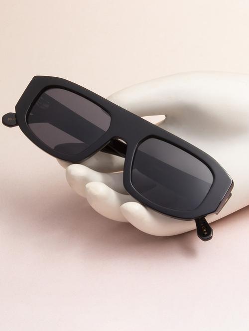 ted-smith unisex black premium italian acetate sunglasses with polarized lenses for men & women - 21711826 - Standard Image - 0