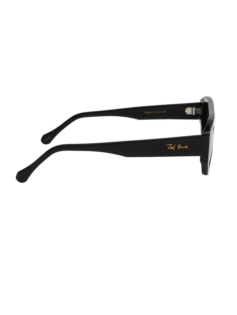 ted-smith unisex black premium italian acetate sunglasses with polarized lenses for men & women - 21711826 - Standard Image - 4