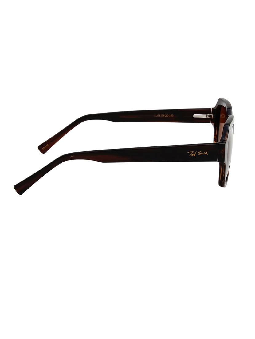 ted-smith unisex brown premium italian acetate sunglasses with polarized lenses for men & women - 21711839 - Standard Image - 4
