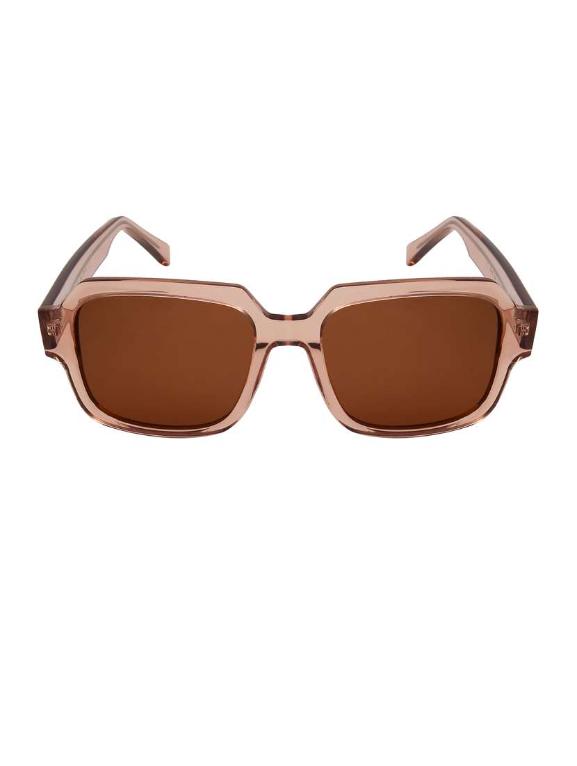 ted-smith unisex brown premium italian acetate sunglasses with  polarized lenses for men & women - 21711841 -  Standard Image - 1