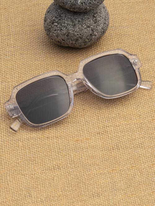 ted-smith unisex black premium italian acetate sunglasses with  polarized lenses for men & women - 21711843 -  Standard Image - 0