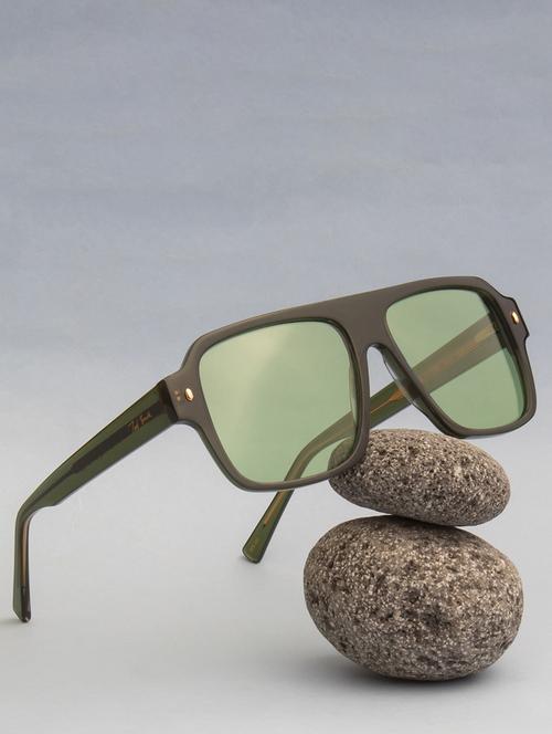 ted-smith unisex green premium italian acetate sunglasses with polarized lenses for men & women - 21711847 - Standard Image - 0