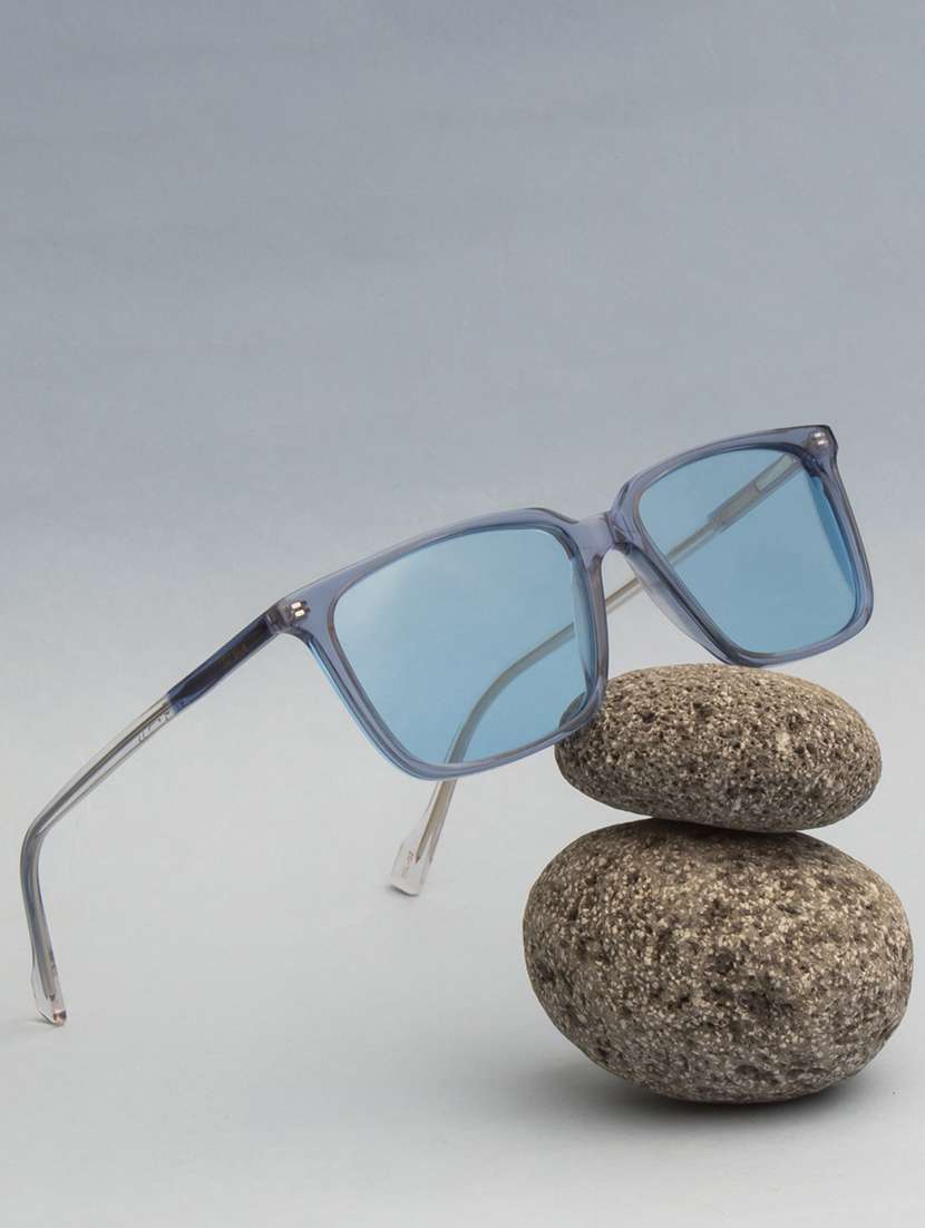 ted-smith unisex blue premium italian acetate sunglasses with  polarized lenses for men & women