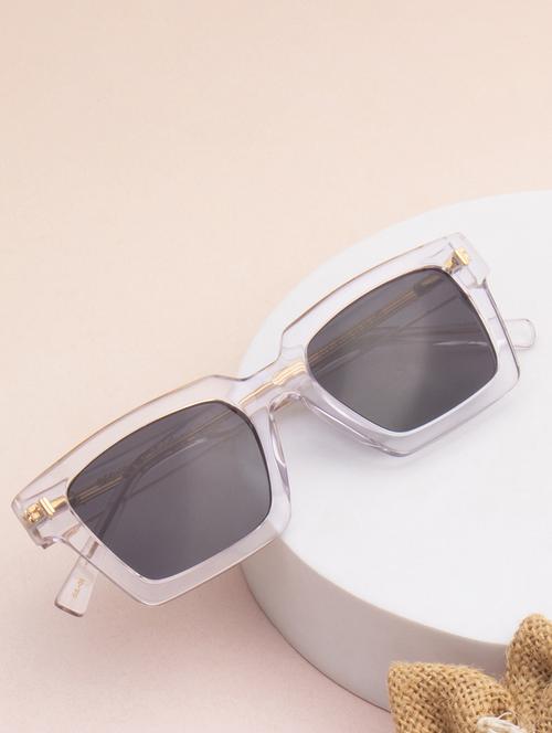 ted-smith unisex black premium italian acetate sunglasses with  polarized lenses for men & women - 21711867 -  Standard Image - 0