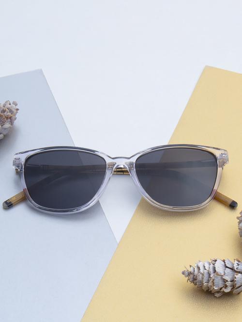 ted-smith unisex black premium italian acetate sunglasses with polarized lenses for men & women - 21711872 - Standard Image - 0