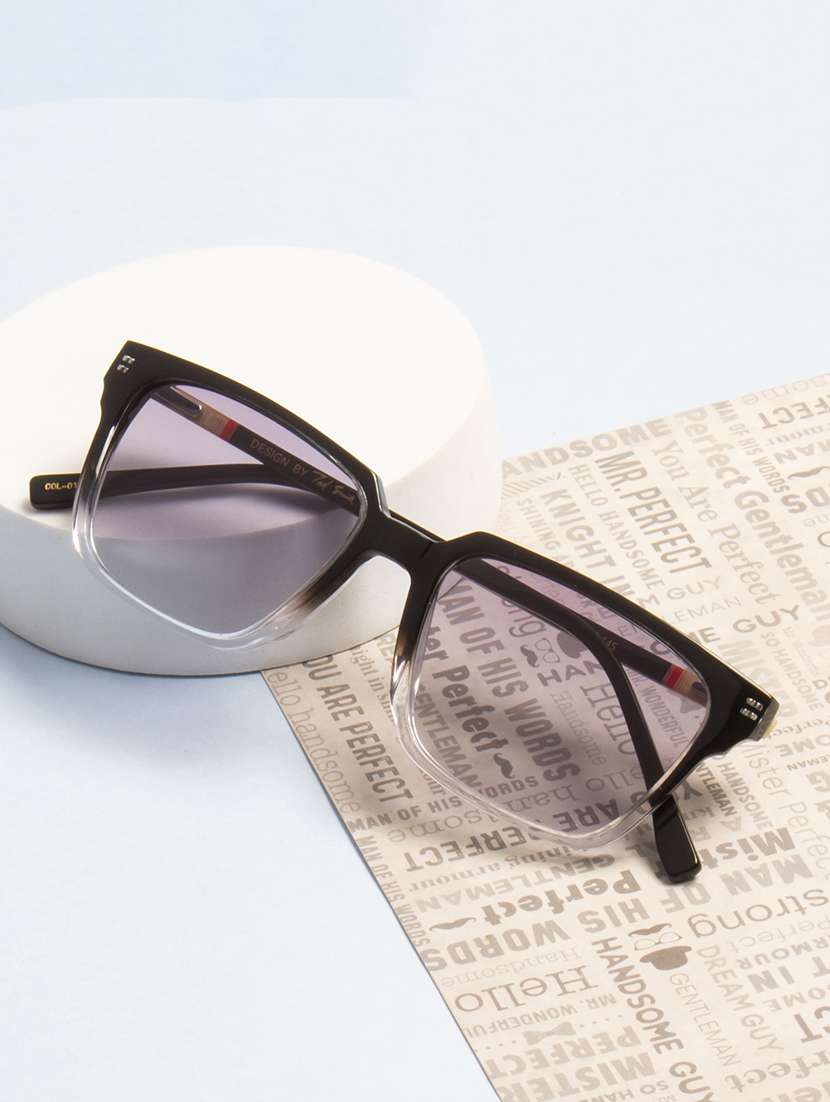 ted-smith unisex grey graded premium italian acetate sunglasses with  polarized lenses for men &amp; women