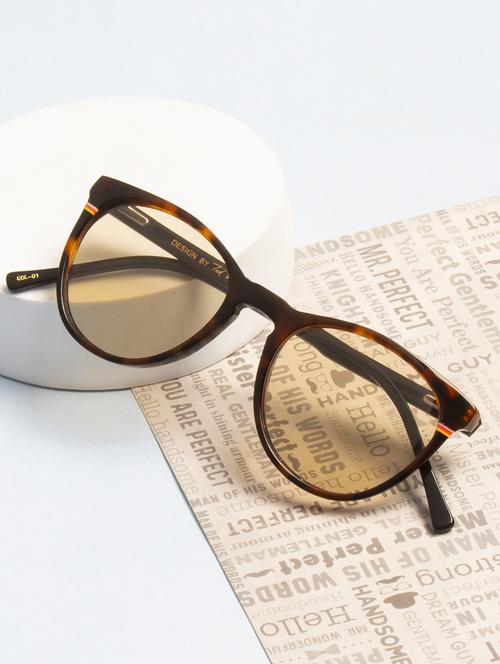 ted-smith unisex brown premium italian acetate sunglasses with polarized lenses for men & women - 21711885 - Standard Image - 0