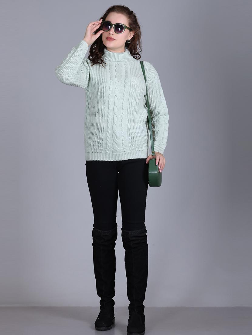 women long sleeves self design pullover - 21711898 - Standard Image - 6