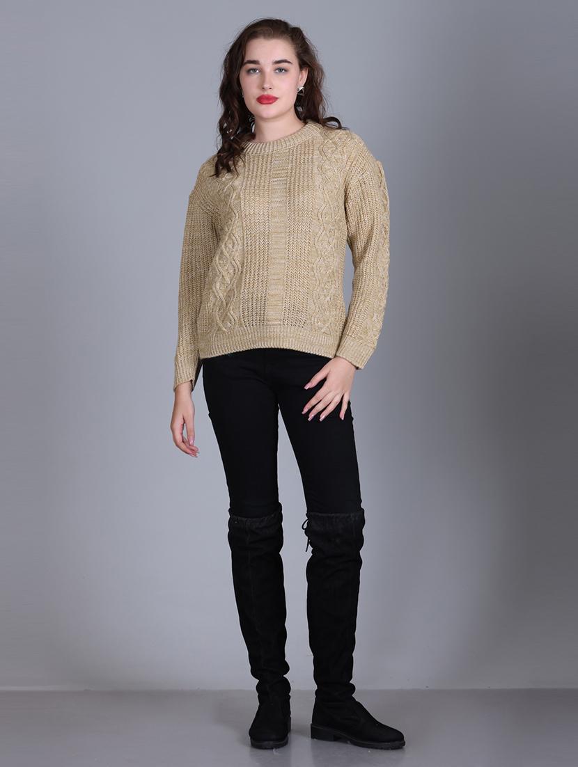 women long sleeves self design pullover - 21711900 - Standard Image - 6