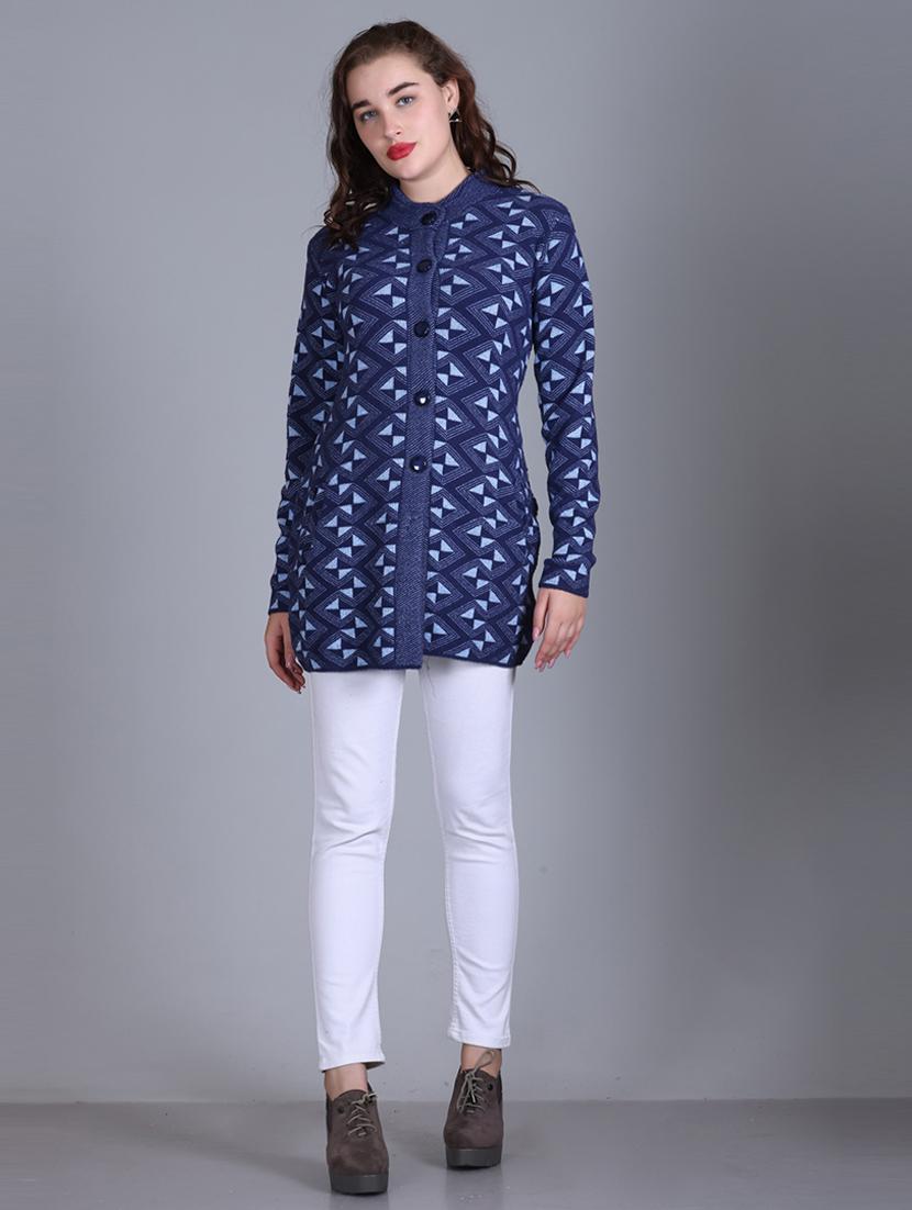 women self design long line coatigan - 21711910 - Standard Image - 6