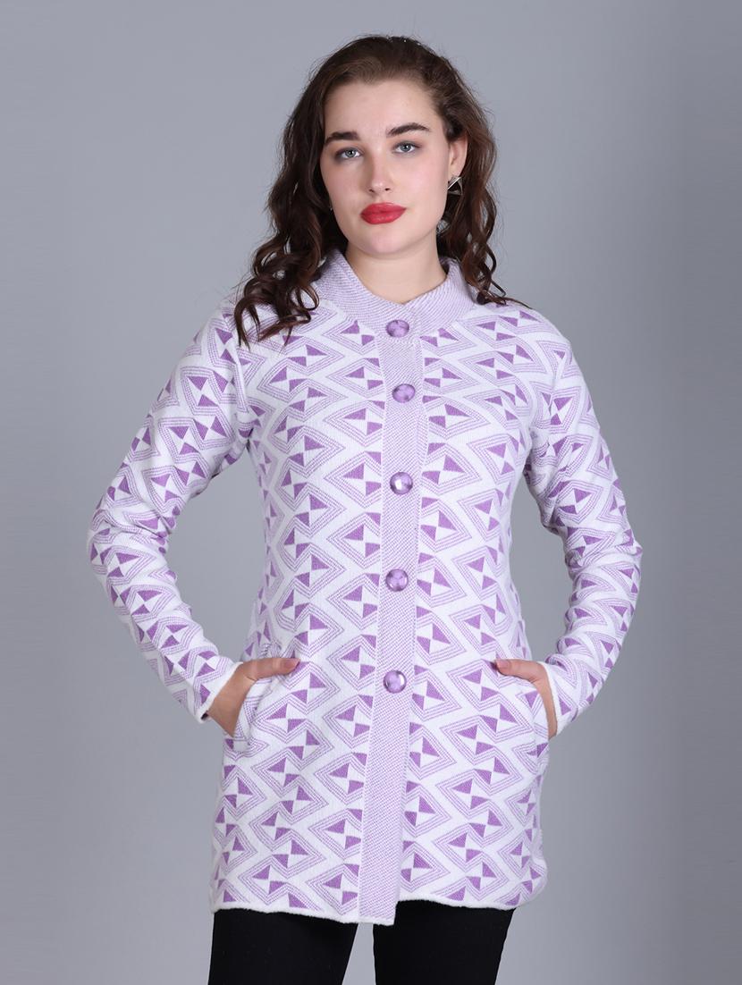 women self design long line coatigan - 21711911 - Standard Image - 1