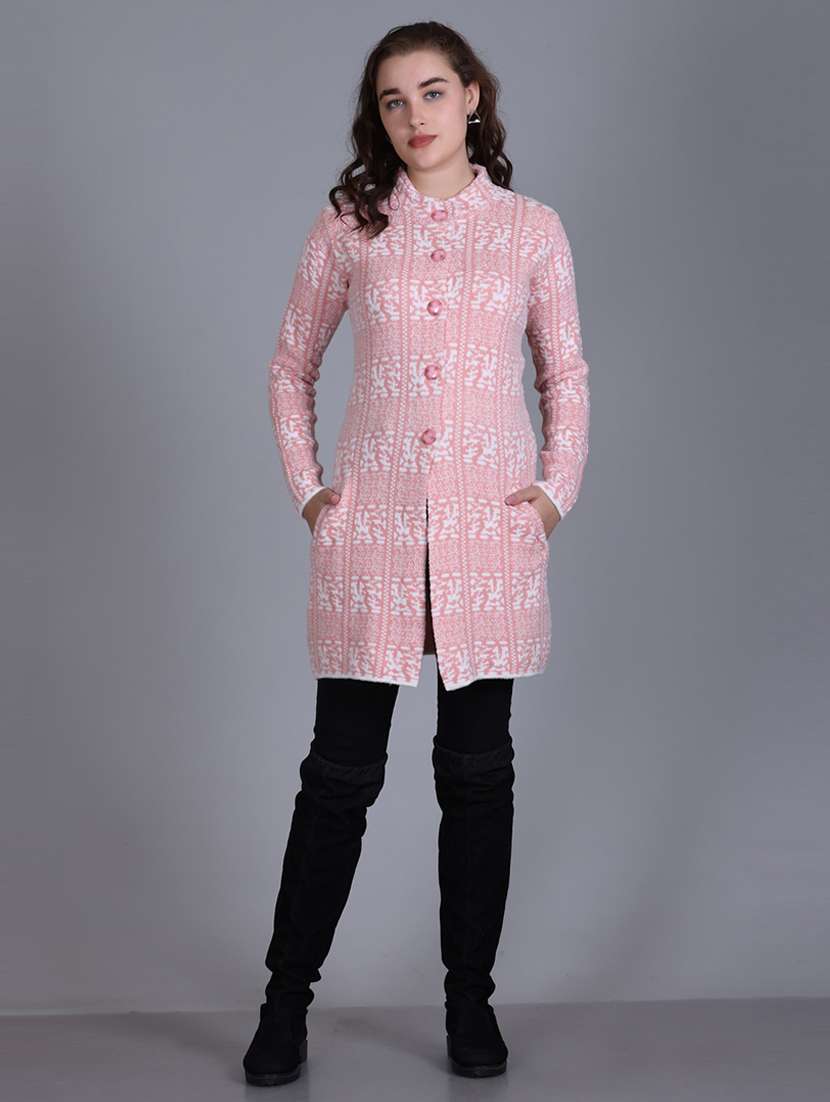 women self design long line coatigan - 21711912 -  Standard Image - 6