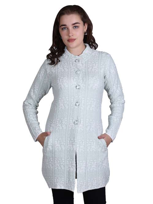 women self design long line coatigan - 21711913 -  Standard Image - 0
