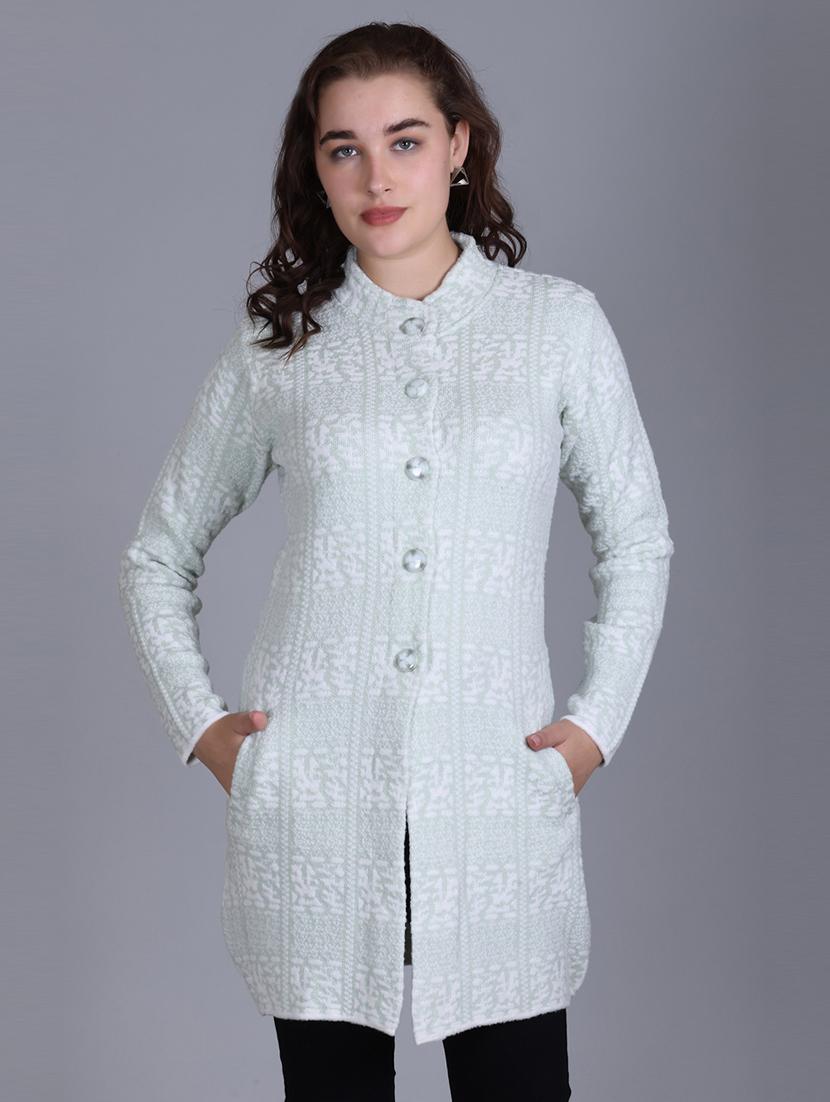 women self design long line coatigan - 21711913 - Standard Image - 1