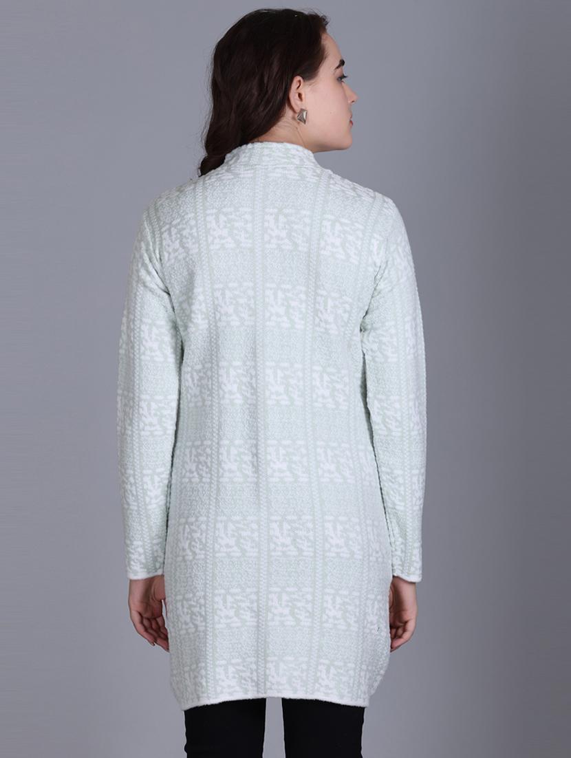 women self design long line coatigan - 21711913 - Standard Image - 4