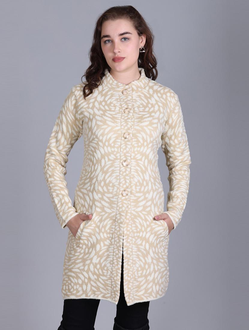 women self design long line coatigan - 21711914 - Standard Image - 1