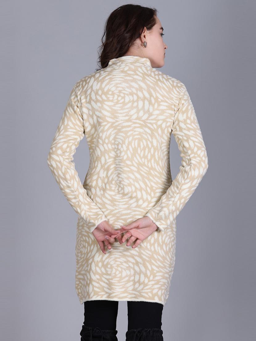 women self design long line coatigan - 21711914 - Standard Image - 4