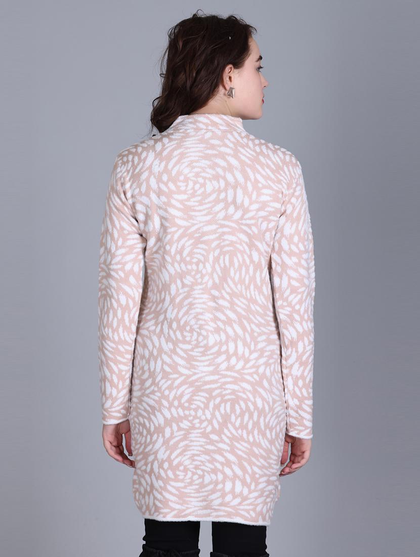 women self design long line coatigan - 21711915 - Standard Image - 4