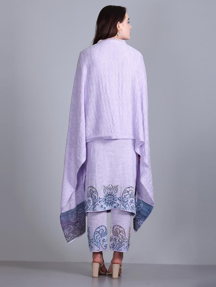 women self design long sleeve suit set - 21711923 - Standard Image - 6