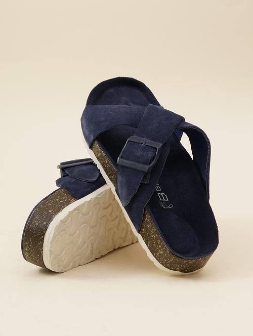 women blue slip on sandal - 21711944 - Standard Image - 0