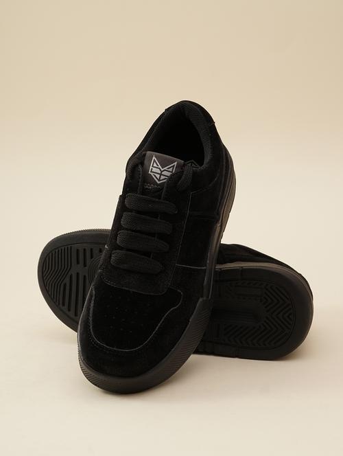 women black lace-up sneakers - 21711952 - Standard Image - 0