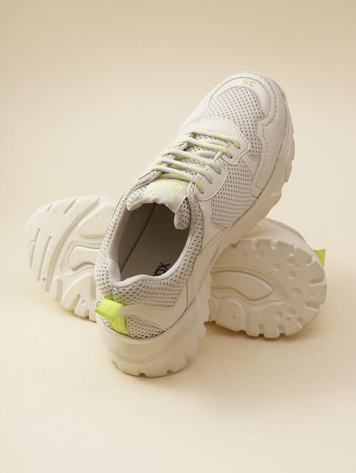 women white lace-up sneakers - 21711956 -  Standard Image - 0