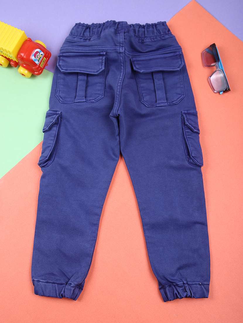 boys solid mid rise cargo - 21712013 -  Standard Image - 1