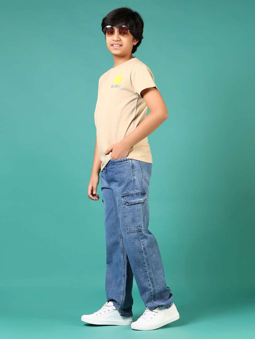 boys front & back print short sleeve t-shirt - 21712045 -  Standard Image - 4