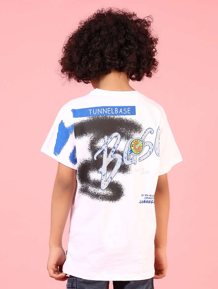 boys front & back print short sleeve t-shirt - 21712046 -  Standard Image - 1