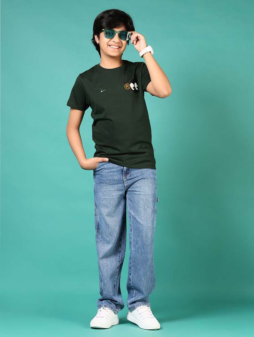 boys front & back printed round neck t-shirt - 21712048 -  Standard Image - 4