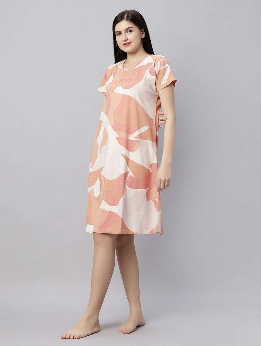 women round neck printed sleepshirts - 21712080 -  Standard Image - 1
