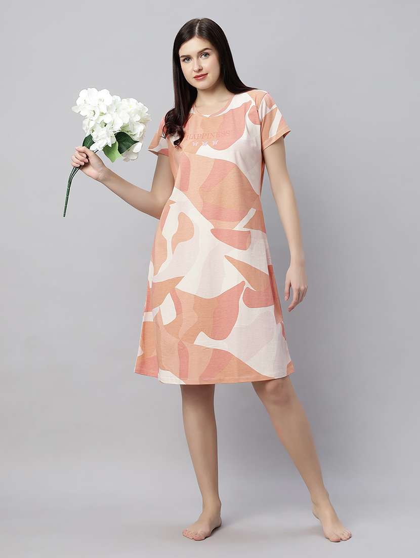 women round neck printed sleepshirts - 21712080 -  Standard Image - 4