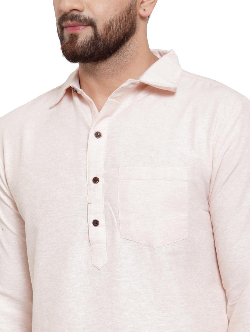 men long sleeves solid pathani kurta - 21712203 - Standard Image - 4