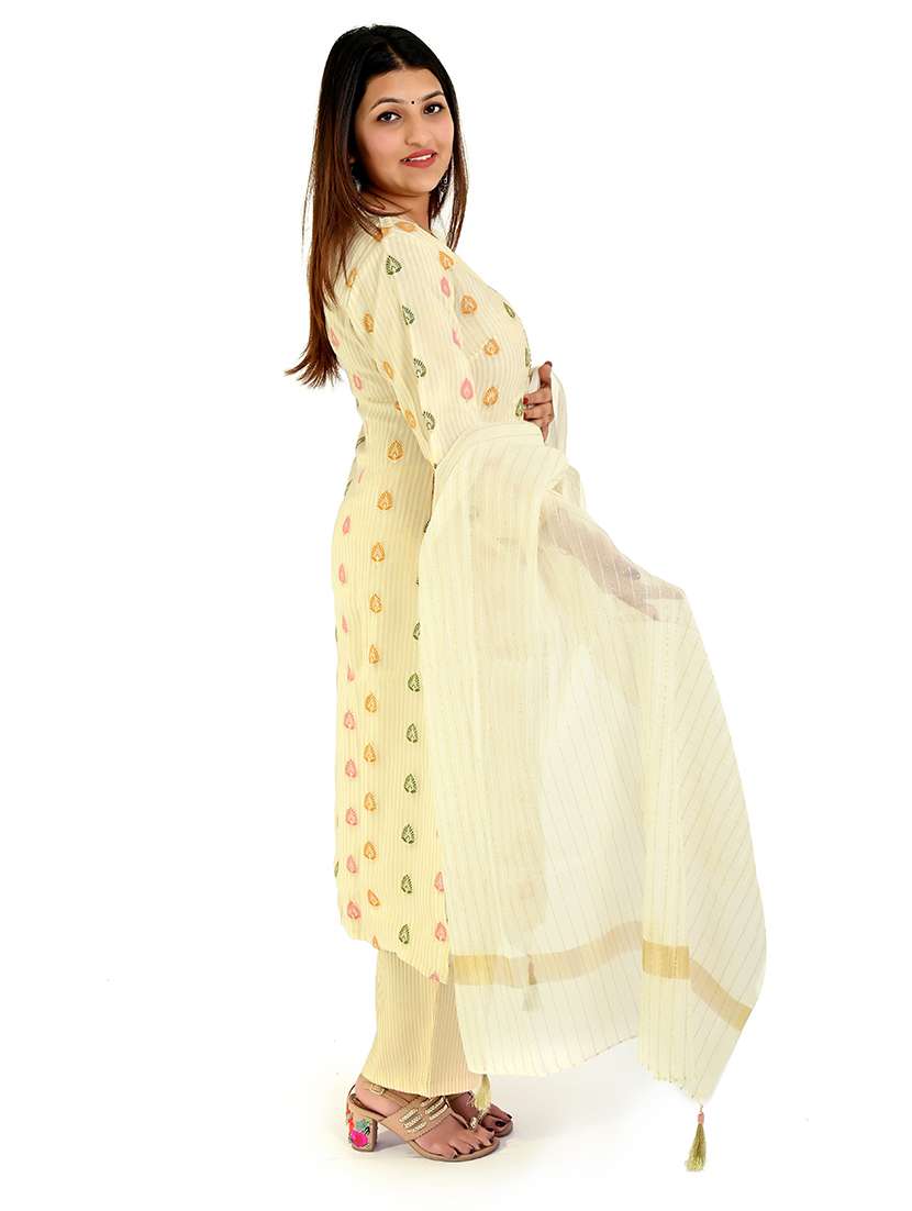 women embroidered kurta palazzo set with dupatta - 21712224 -  Standard Image - 1