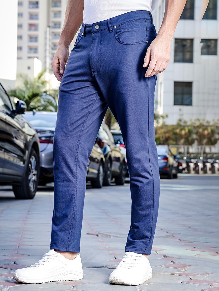 men mid rise solid chinos - 21712271 - Standard Image - 1
