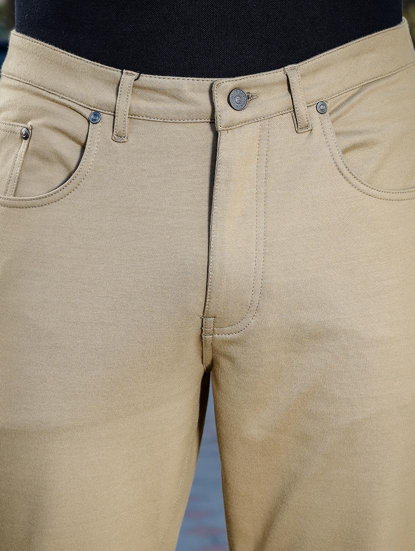 men mid rise solid chinos - 21712272 - Standard Image - 4