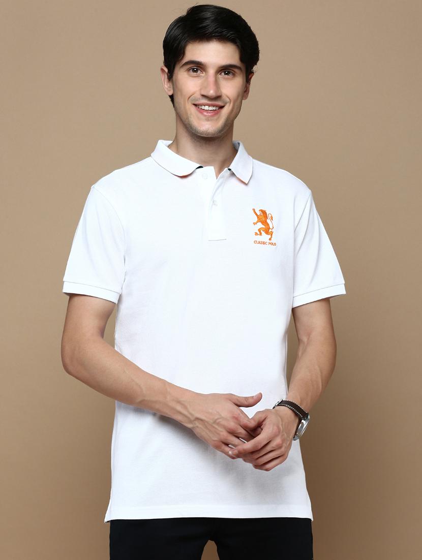 men printed short sleeves polo t-shirt