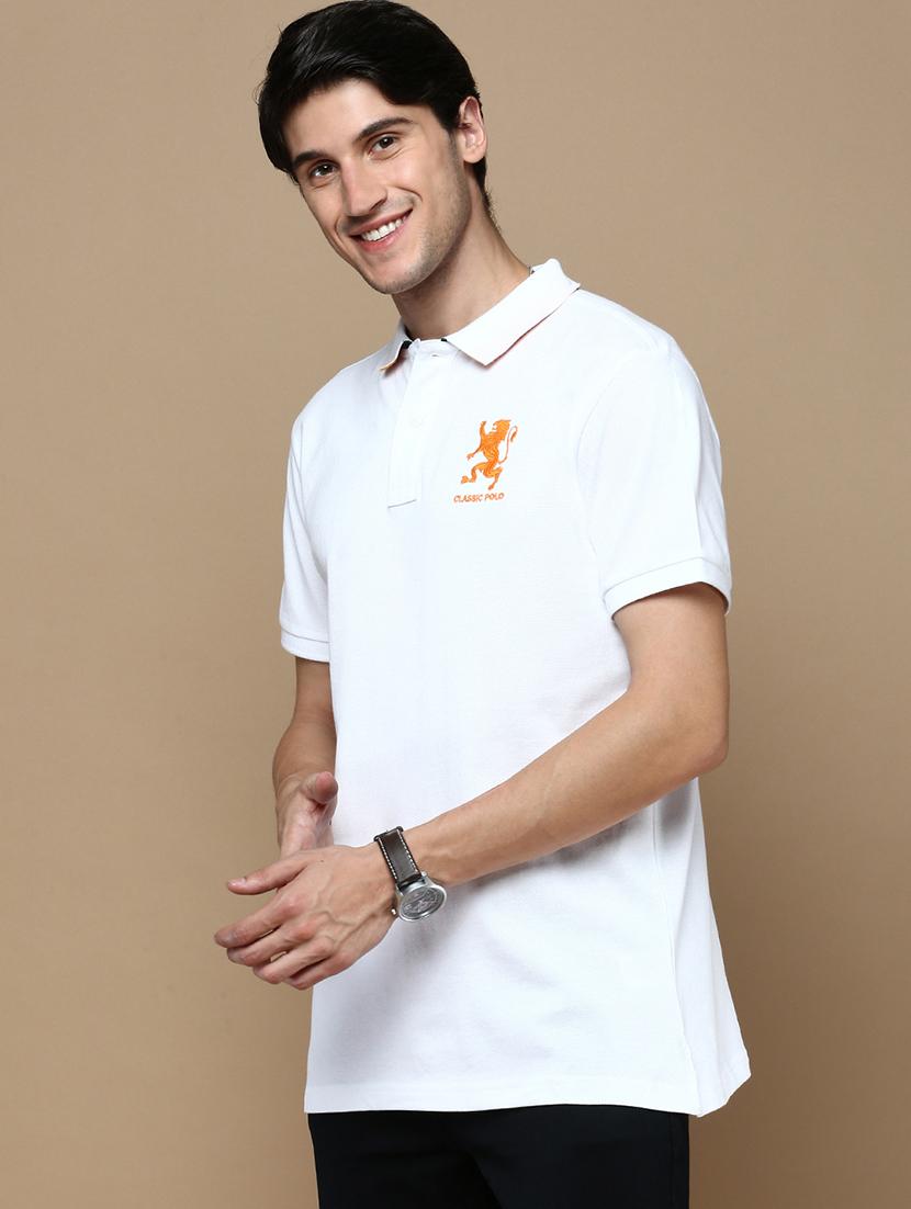 men printed short sleeves polo t-shirt - 21712293 - Standard Image - 1