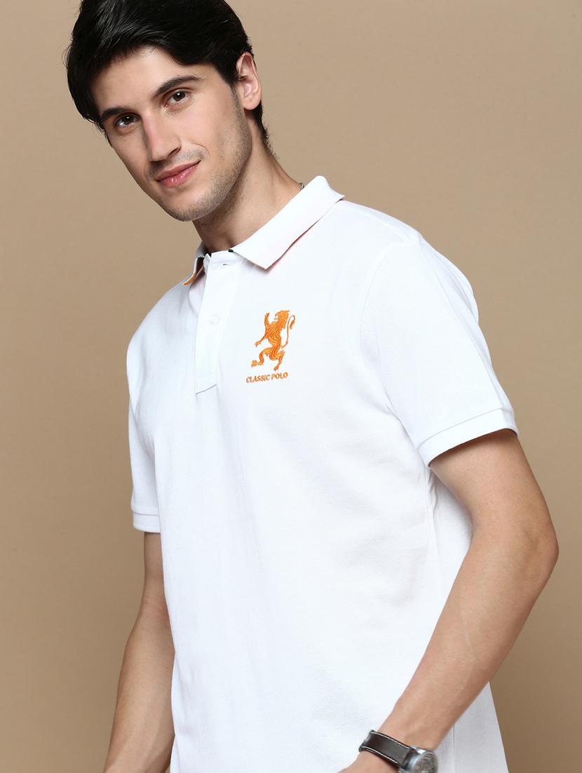 men printed short sleeves polo t-shirt - 21712293 - Standard Image - 4
