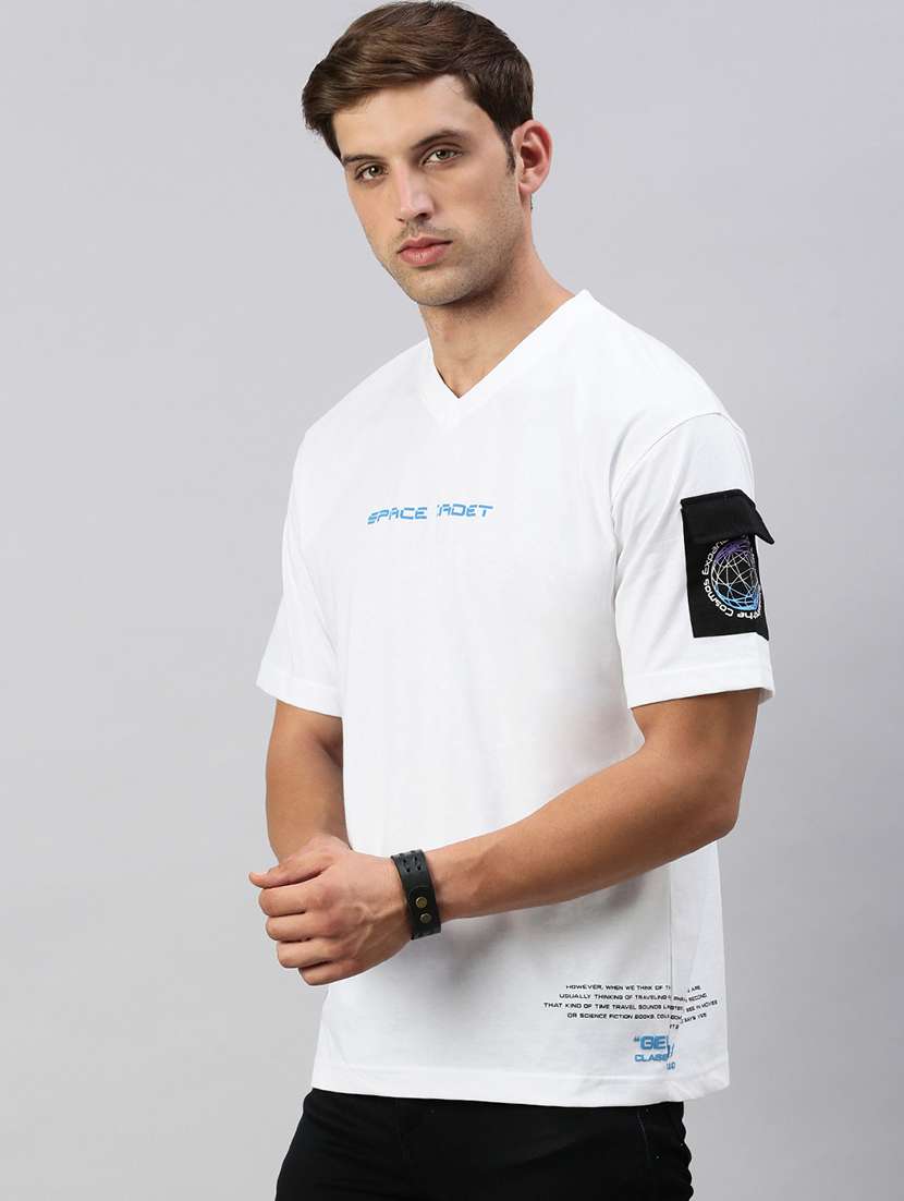 men printed short sleeves t-shirt - 21712299 -  Standard Image - 1