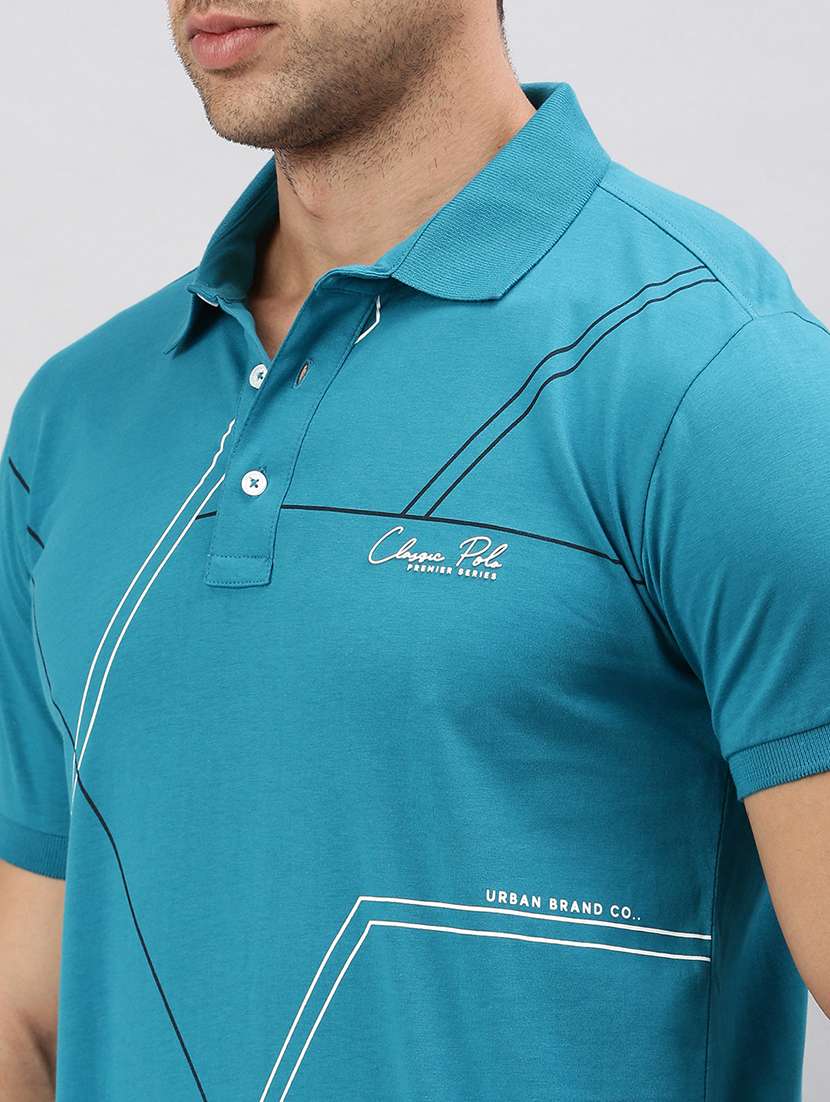 men printed short sleeves polo t-shirt - 21712308 -  Standard Image - 4