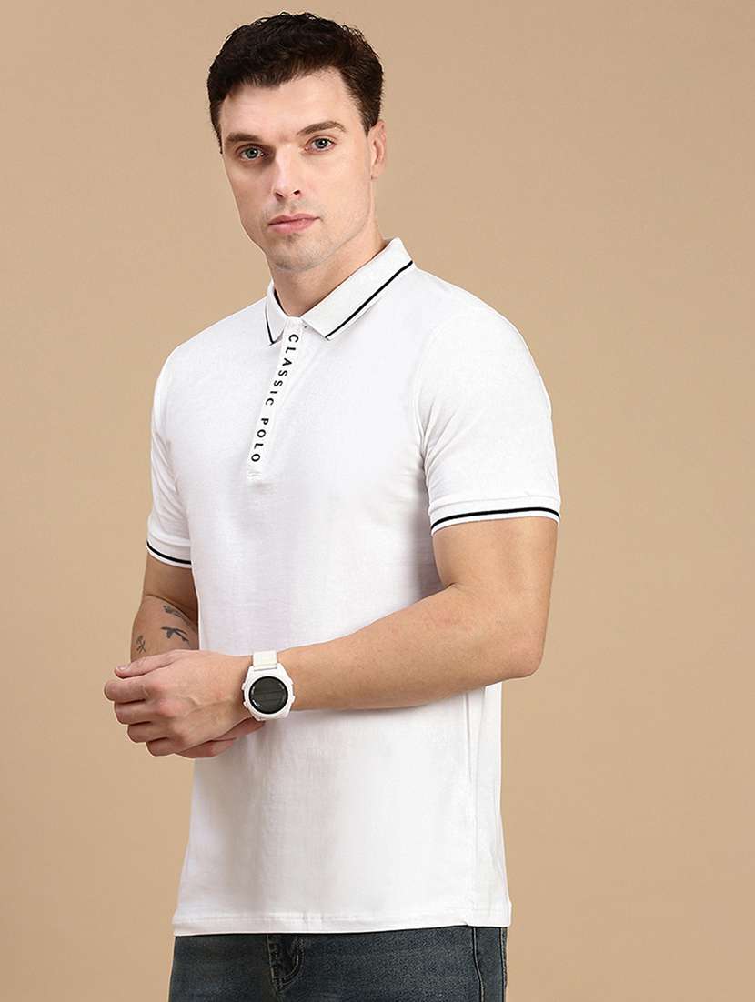 men solid short sleeves polo t-shirt - 21712315 -  Standard Image - 1