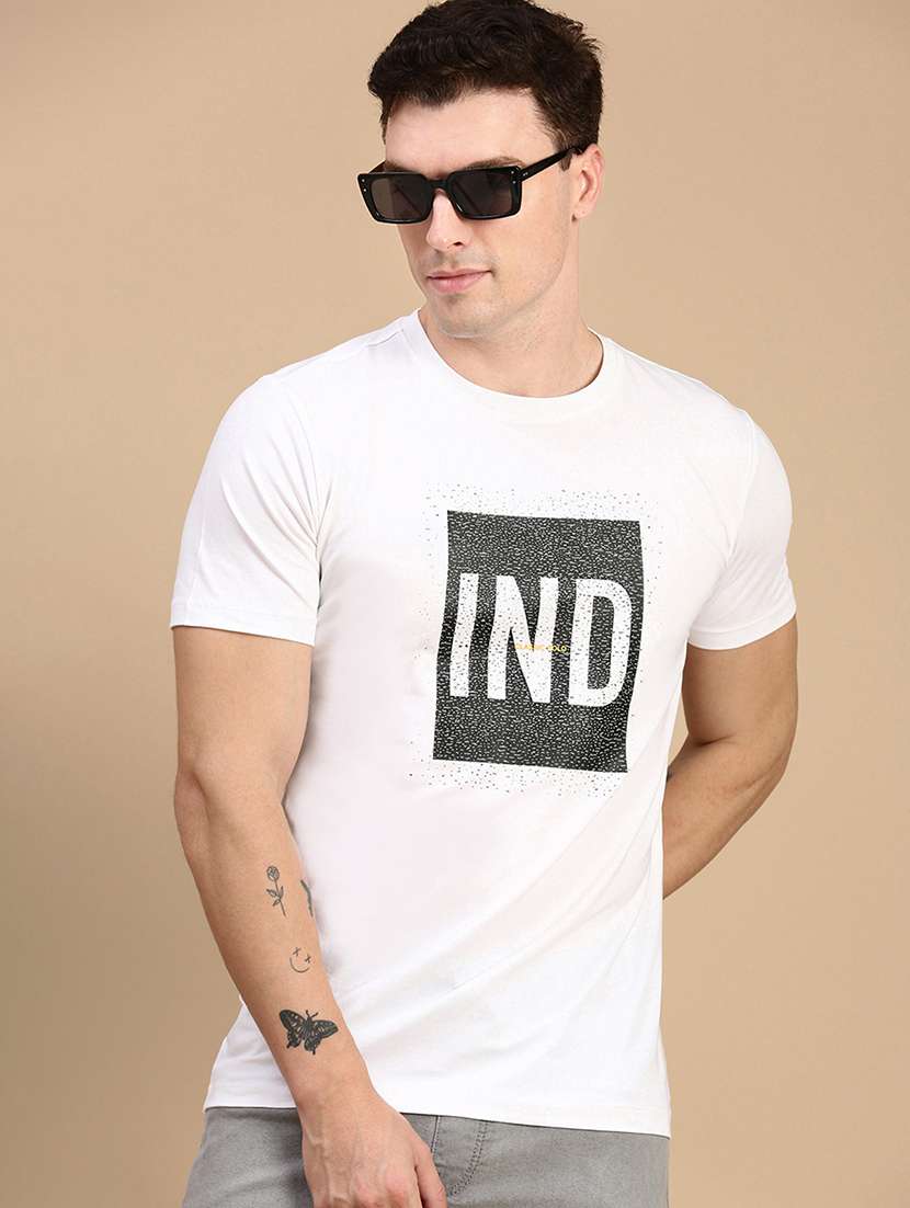 men printed short sleeves t-shirt - 21712318 -  Standard Image - 1