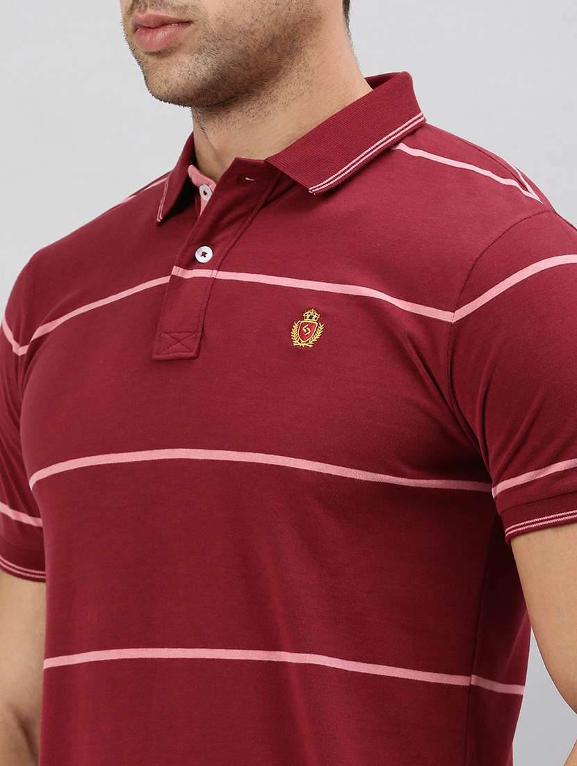 men striped short sleeves polo t-shirt - 21712322 -  Standard Image - 4